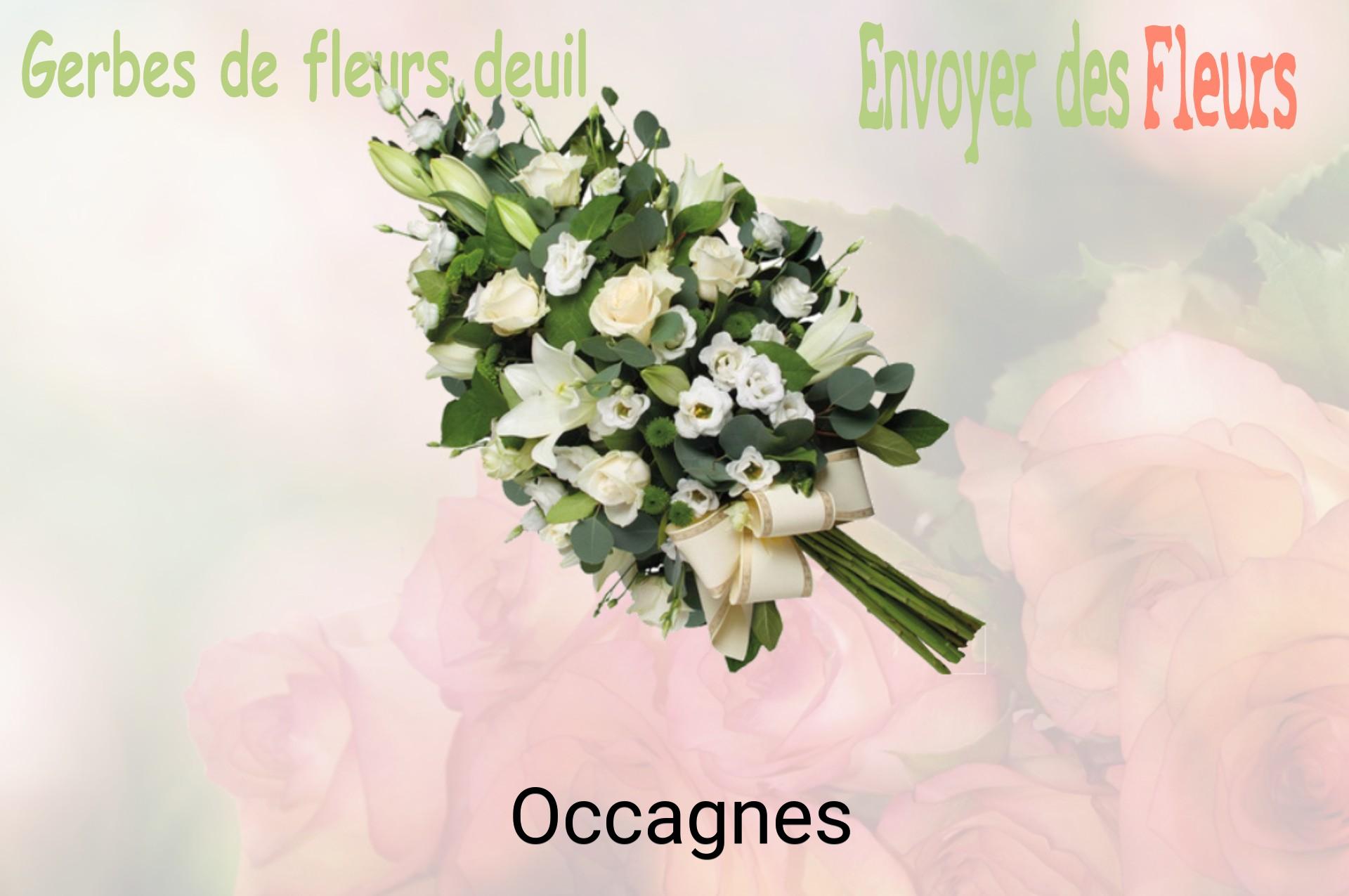 Gerbe de fleurs de deuil livrée à Occagnes